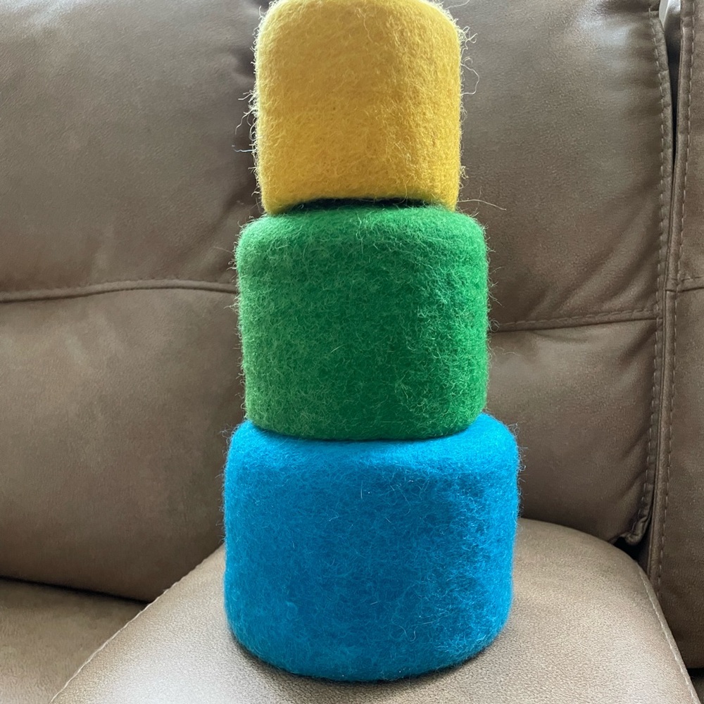 Lovevery Felt Nesting Baskets and Ball